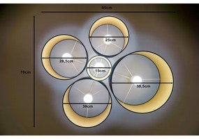 Duolla - Stropné svietidlo ROLLER PENTO 5xE27/60W/230V antracit