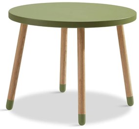 Zelený detský stolík Flexa Dots, ø 60 cm