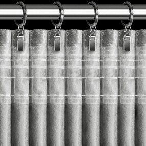 ZÁVES NA PÁSKE AMINA 140X270 CM STRIEBORNÁ