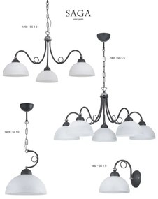 Jupiter 1492 - Nástenné svietidlo SAGA 1xE27/60W/230V