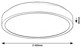 Rabalux 71254 - LED Kúpeľňové stropné svietidlo SAMIRA LED/48W/230V IP44 čierna