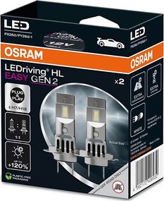 SADA 2x LED Autožiarovka EASY GEN H7 PX26d/16W/12V 6500K - Osram