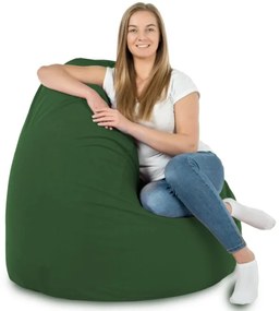 Plyšový sedací vak SAKO tmavozelený