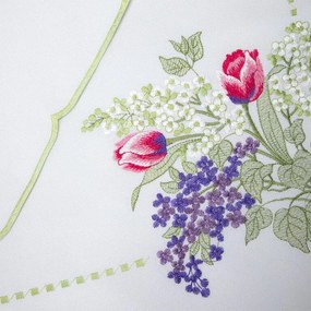Stredový obrus s výšivkou TULIPÁN a ORGOVÁN 85 x 85 cm