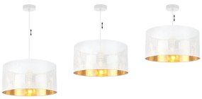 Závesné svietidlo Asti0, 1x biele PVC tienidlo, (fi 40cm), g, w