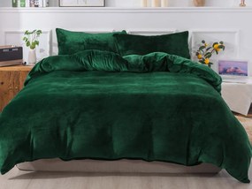 XPOSE® Prodloužené mikroplyšové obliečky JORGA Exclusive - tmavě zelené