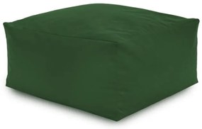 Plyšová taburetka kocka tmavozelená