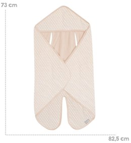 Béžová bavlnená detská zavinovačka do autosedačky 73x82, 5 cm Frosty Almond – Roba