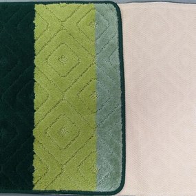 Dvojdielny set kupeľňových predložiek v zelenej farbe Šírka: 50 cm | Dĺžka: 80 cm