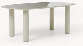 Jedálenský stôl so sklenenou doskou v organickom tvare Beni, 200 x 110 cm