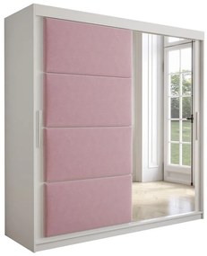 Skriňa Tapi 200 Biely/Ružová