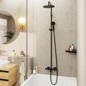 Hansgrohe Vernis Blend, Showerpipe 240 1jet s vaňovým termostatom, čierna matná, HAN-26899670