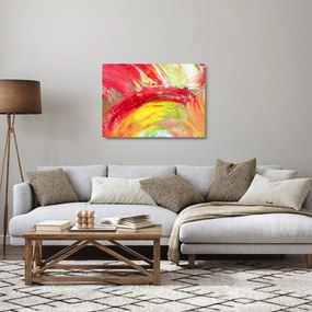 Sklenený obraz abstrakcie - maľba (70x50 cm)