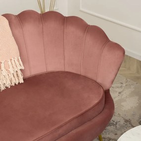 Vintino zamatová sedačka ZORAYA ružová