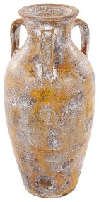 Terakota Dekoratívna váza 52 Oranžová Biela FERAJ Beliani
