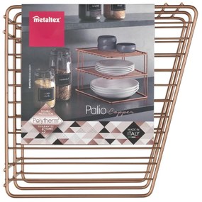 Oceľová prídavná polička v medenej farbe 25x25 cm Palio – Metaltex