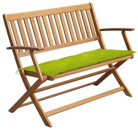 vidaXL Záhradná lavička s podložkou 120 cm akáciový masív
