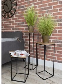 Stojan na kvety BASICLOFT 40x24 čierna/hnedá