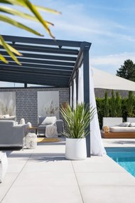 Kvetináč VEKRA, výška 40 cm, sklolaminát, biely