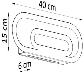 Sollux SL.0931 - Nástenné svietidlo SACCON 2xG9/40W/230V
