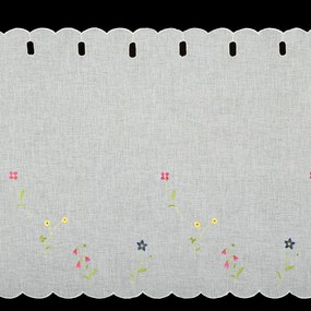 KRÁTKA ZÁCLONA NA PÚTKACH MARIKA 150X70 CM KVETY