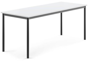 Stôl BORÅS, 1800x700x720 mm, laminát - biela, antracit