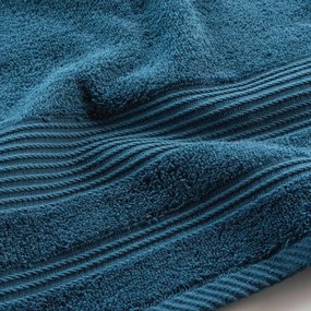 Tmavomodrá froté bavlnená osuška 70x130 cm Tendresse – douceur d'intérieur