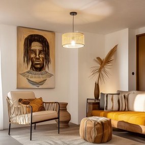 Brilagi - LED luster na lanku CERIA BOHO 1xE27/40W/230V pr. 40 cm bambus