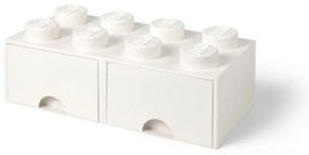 Slonovinovobiely úložný box s dvomi zásuvkami LEGO®