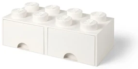 Slonovinovobiely úložný box s dvomi zásuvkami LEGO®