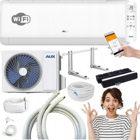 Nástenná klimatizácia Aux Q-Smart Plus 3,5kW Wifi Kúrenie Sama Inštalácia