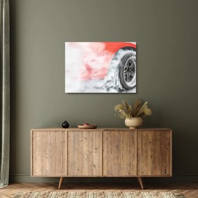 Sklenený obraz - Závodné auto (70x50 cm)