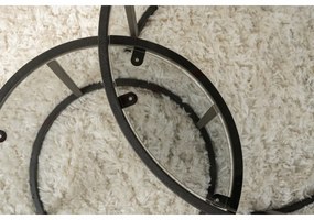 Súprava konferenčných stolíkov Aurum Black and Grey 60 cm, 2 ks