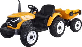 JOKOMISIADA Akumulátorový traktor s prívesom a sklopnou korbou PA0347 žltý