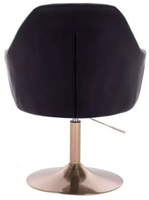 LuxuryForm DESIGN Kreslo ANDORA na zlatom tanieri - čierne