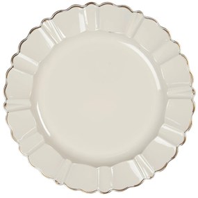 Krémový melanínové tanier / podnos s patinou - Ø 33 cm