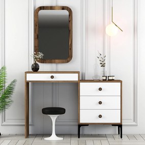 Toaletný stolík Lizbon 544 - Walnut, White