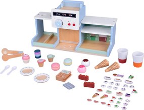 Drevená sada KAVIAREŇ a ZMRZLINÁREŇ pre deti - dezerty a zmrzlina ZA5937