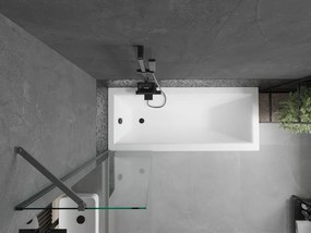 Mexen Next, 1-krídlová vaňová zástena 50 x 150 cm, 6mm číre sklo, grafitová, 895-050-000-00-00-95