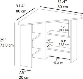 Pracovný stôl Corner Sapphire Oak