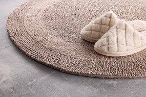 Kúpeľňový koberček Javo Cotton sépiový kruh