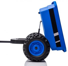 Elektrický traktor s prívesom Farmer modrý