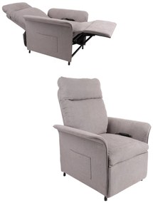 Kreslo Torro elektricky polohovateľné (sivé)