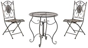 Súprava kovových stoličiek a stola Aldeano (SET 2+1) - Bronzová