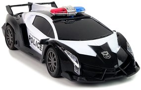 LEAN TOYS R/C Policajné pretekárske auto 1:16 na diaľkové ovládanie čierne