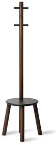 Umbra Vešiak so stoličkou PILLAR 167x50 cm tm. hnedá, čierna