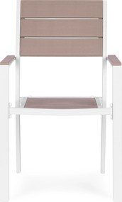 MultiGarden Sada 2 záhradných stoličiek HDPE oceľ - biela MultiGarden