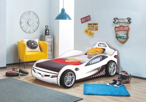 Detská posteľ auto SUPER 90x190cm - biela