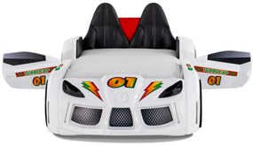 Posteľ auto 90x190 Grand Prix Plus - biela