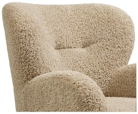 Svetlohnedé kreslo z textílie buklé Lunaro – House Nordic